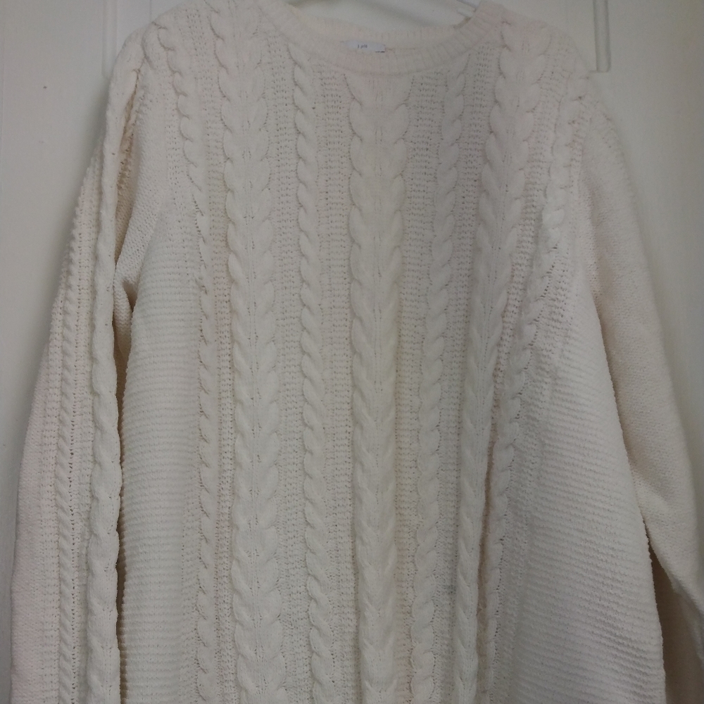 Euc JJill cable knit sweater